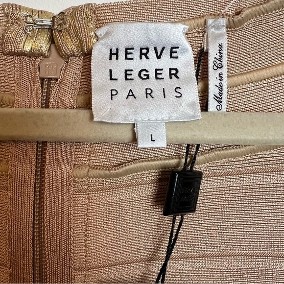 Herve Leger Gold Dress - Picture 8 of 13